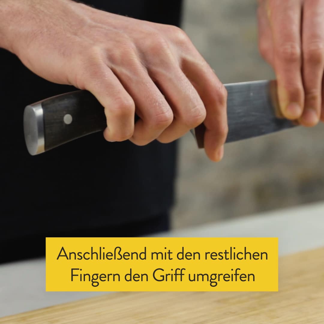 Umgang mit einem Küchenmesser