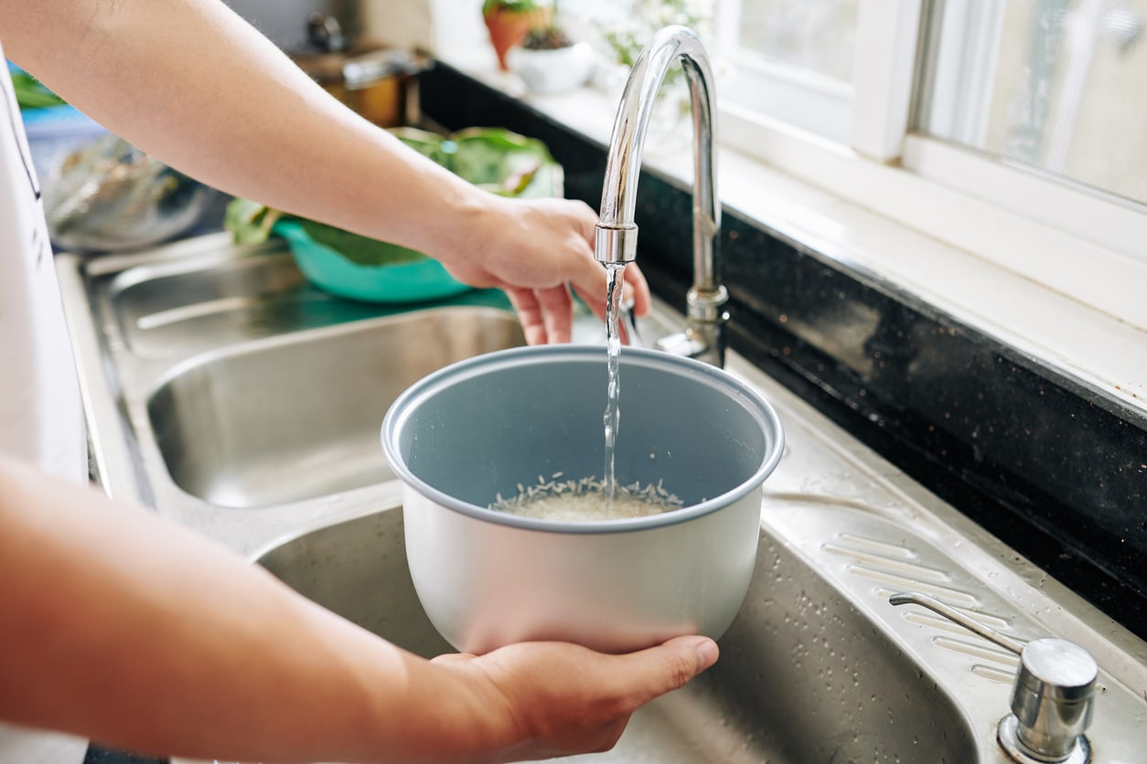 Hauspflanzen mit Reiswasser gießen